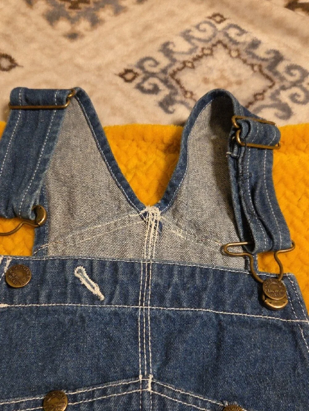 Relaxed Fit Men's Denim Overalls in Blue R Real Work wear 30